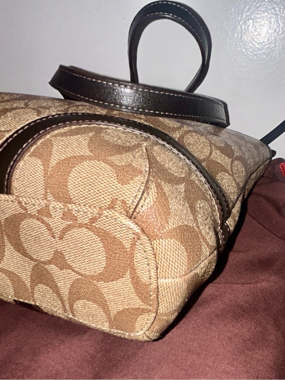 Coach Peyton Signature Heritage Pocket Tote Bag Y2K Vintage - Picture 10 of 14